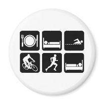 Funny triathlon fridge magnets