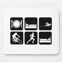 Funny triathlon mouse pads