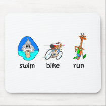 Funny triathlon mouse mat