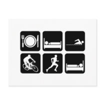 Funny triathlon postcard