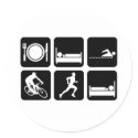Funny triathlon stickers by runnersboutique Funny triathlon stickers