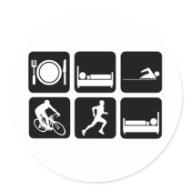 Funny triathlon stickers by runnersboutique Funny triathlon stickers