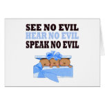 Funny Triplet Boys  (Speak Hear See No Evil ) cards