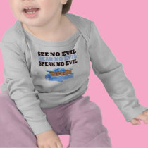 Funny Triplet Boys  (Speak Hear See No Evil ) t-shirts