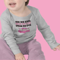 Funny Triplet Girls (Speak Hear See No Evil ) t-shirts