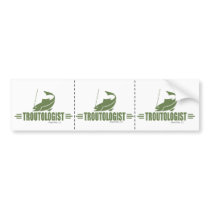 Funny Trout Fishing Bumper Sticker