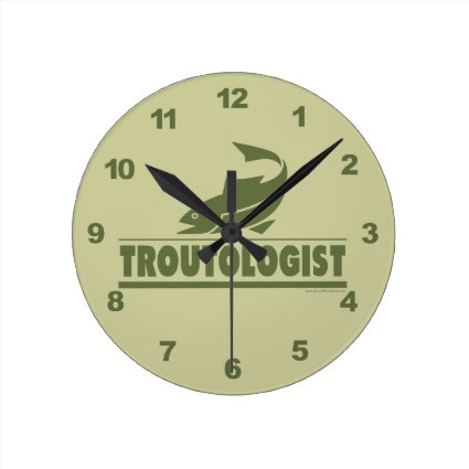 Funny Trout Fishing Clock