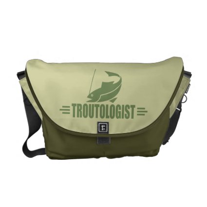 Funny Trout Fishing Messenger Bags