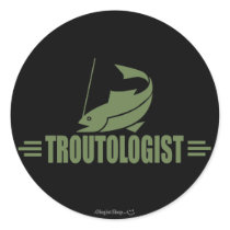 Funny Trout Fishing Sticker