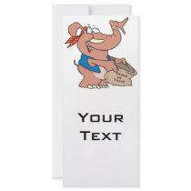 funny trunk trick treat halloween elephant rack card design