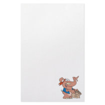 funny trunk trick treat halloween elephant customized stationery
