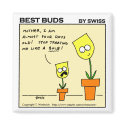 Funny Tulip Gardening Cartoon Gift Fridge Magnet by Swisstoons Funny Tulip Gardening Cartoon Gift Fridge Magnet