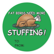 Funny Turkey gift stickers