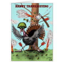 Funny turkey Happy Thanksgiving card design