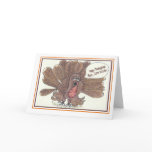 Funny Turkey Happy Thanksgiving Greeting Card