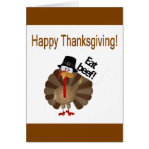 Funny Turkey, Happy Thanksgiving Greeting Card