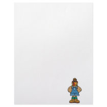 funny turkey in overalls letterhead