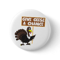 Funny Turkey spoof peace buttons