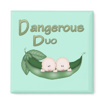 Funny Twins Fridge Magnet
