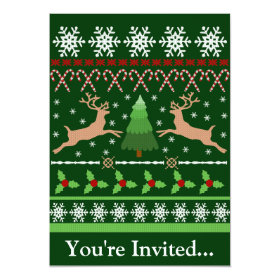 Funny Ugly Christmas Sweater 5x7 Paper Invitation Card