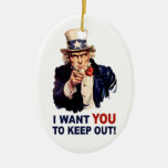 Funny Uncle Sam Door Hanger Christmas Ornament