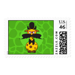 Funny Undercover Giraffe in Mustache Disguise Postage