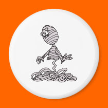 funny unraveling mummy magnets