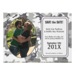 Funny Urban Camo Save The Date Invite Announcement