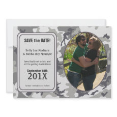 Funny Urban Camo Save The Date Invite Announcement zazzle_invitation