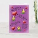 Funny Valentine Cards: Bird-Worm Valentine card