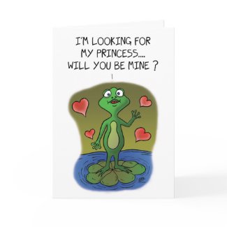 Funny Valentine Cards: Frog Love card