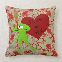 Funny Valentine Frog Pillow