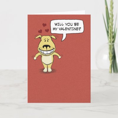 This cute and funny Valentine's Day card features a lovelorn dog who is 