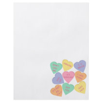 Funny Valentine's Day conversation hearts Personalized Flyer