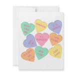 Funny Valentine's Day conversation hearts invitations