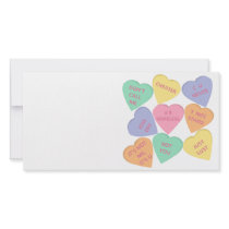 Funny Valentine's Day conversation hearts Photo Card