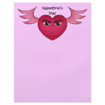 Funny Valentine's day heart with wings Flyer
