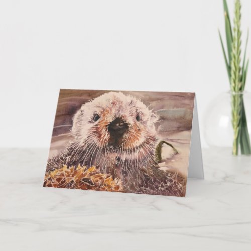 Funny Valentine's Day Sea Otter Significant Otter card