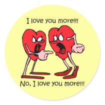Funny Valentine's Day Round Sticker