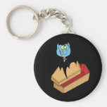 funny vampire bat with coffin cartoon keychain