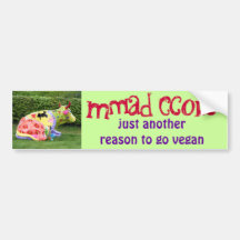 funny vegan bumper sticker