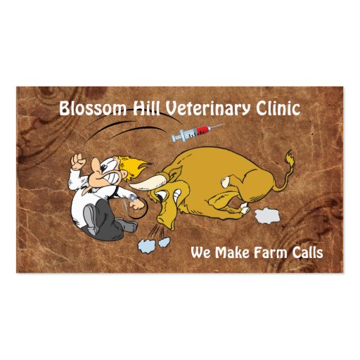 Funny Veterinary Business Card