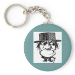 Funny victorian gentleman keychain