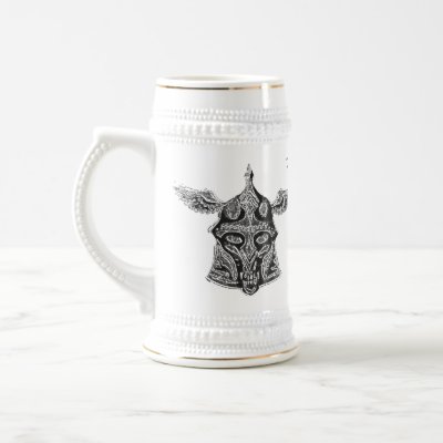 Funny viking beer mug