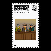 Funny Viking Drinking Cartoon stamps