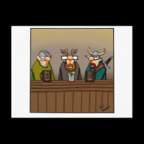 Funny Viking Drinking Cartoon postcards