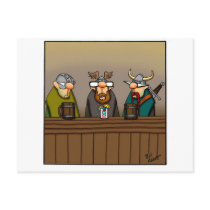 Funny Viking Drinking Cartoon postcards