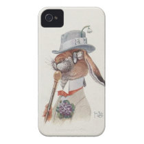 Funny Vintage Anthropomorphic Rabbit Iphone 4 Cases