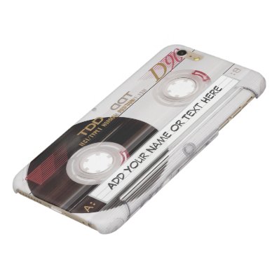 Funny Vintage Cassette Tape Look Glossy iPhone 6 Plus Case