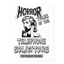 Funny Vintage Horror Movie Postcard
